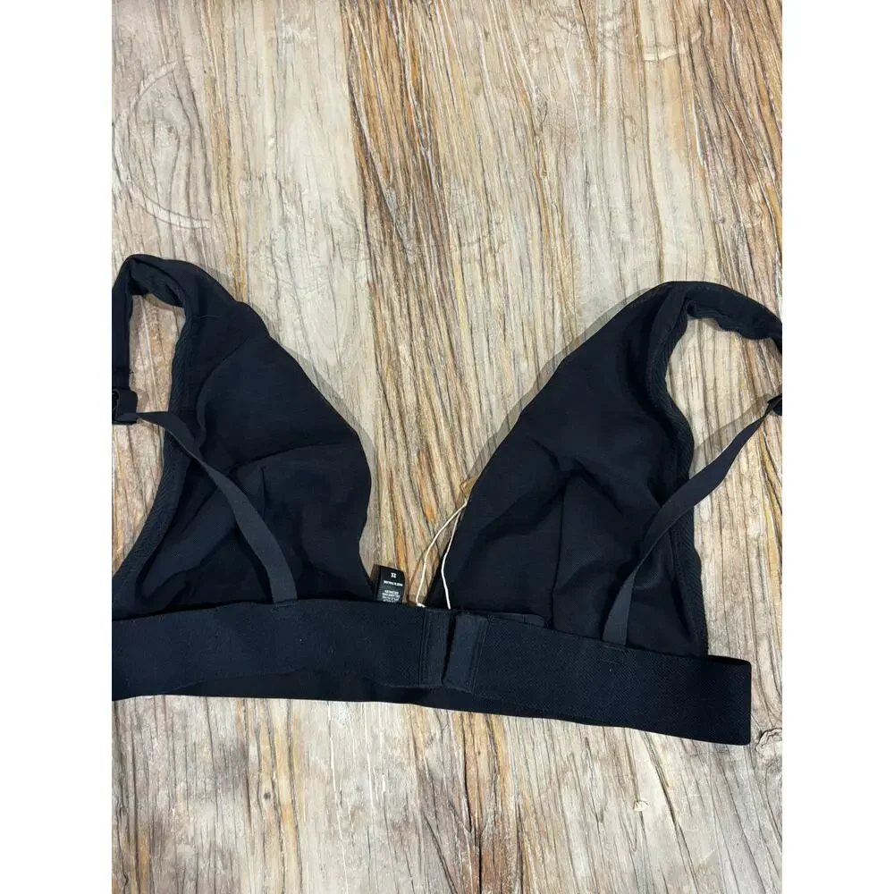 Skims Cotton Rib PLUNGE BRALETTE NWT Black Size 2x - Picture 7 of 8